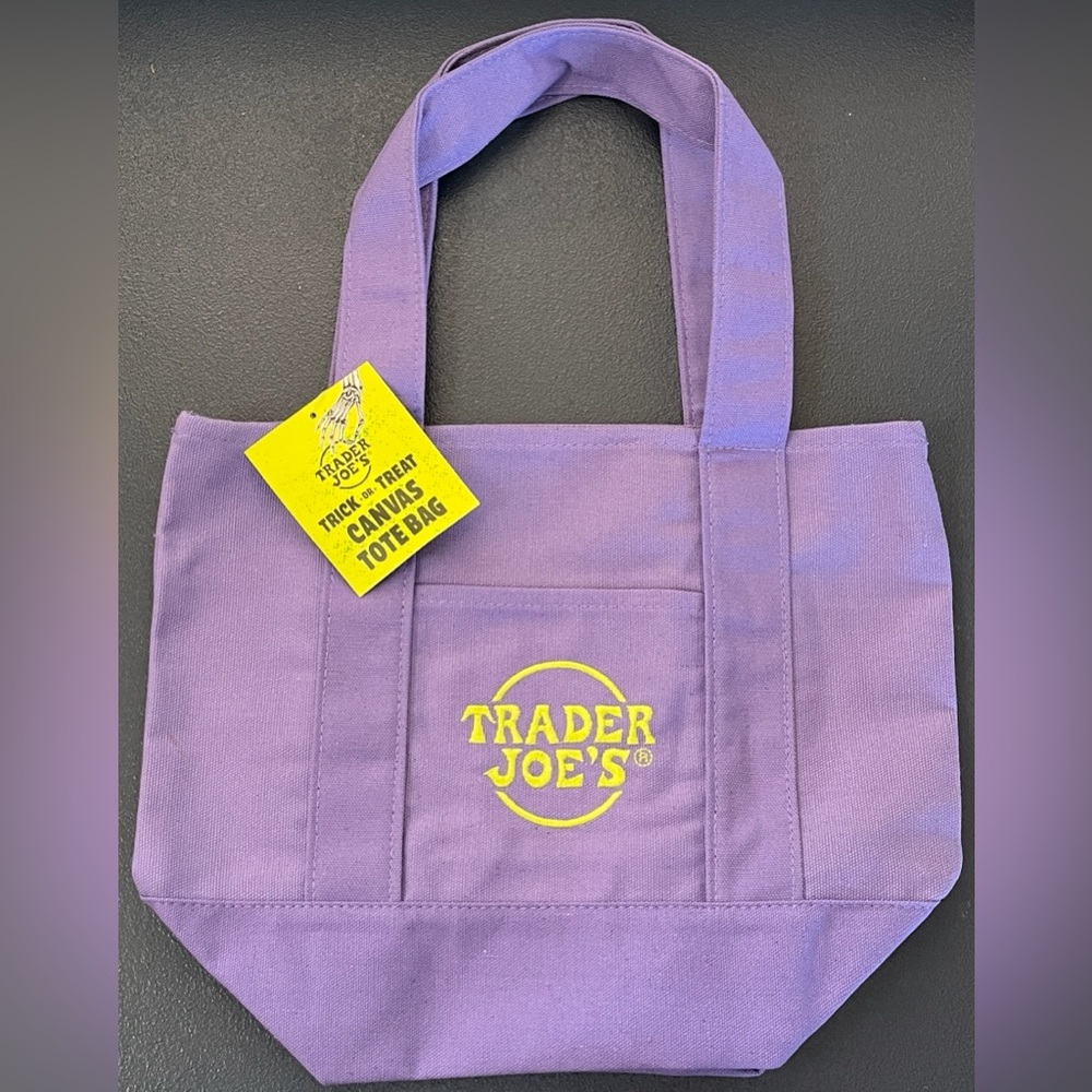 Trader Joe's Halloween Mini Tote Bag- Purple
